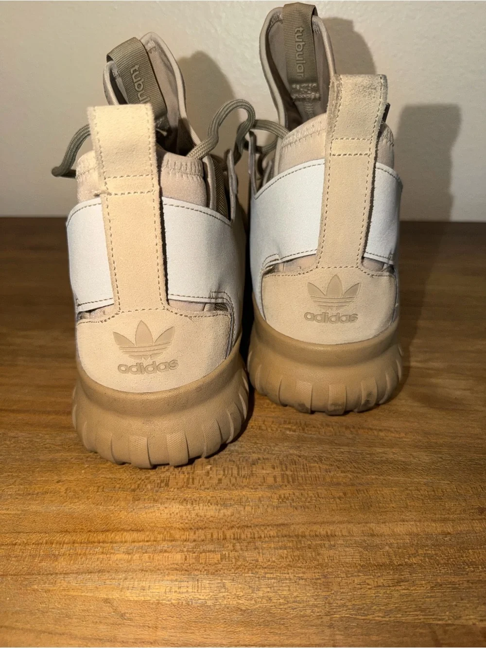 adidas Men’s High-Top Sneakers in Beige and Taupe